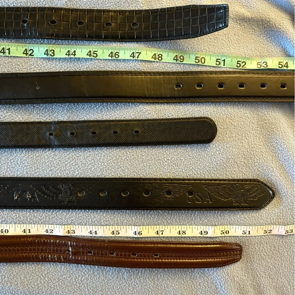 Mens-42-48 Leather Belts 6 multipurpose different color  leather belts for Men